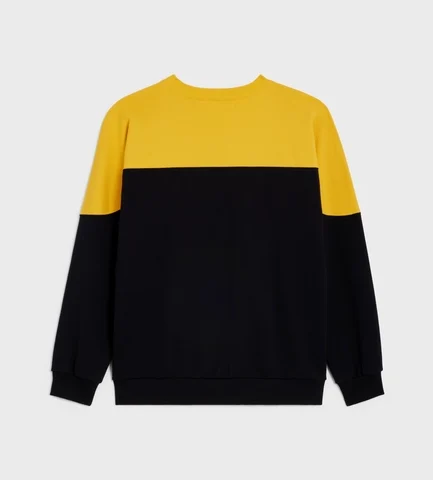 CELINE LOOSE SWEATSHIRT IN COTTON FLEECE YELLOW