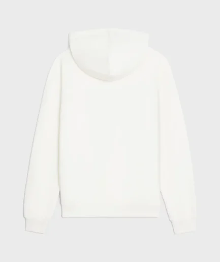 CELINE LOOSE WAVE HOODIE IN COTTON FLEECE OFF WHITE