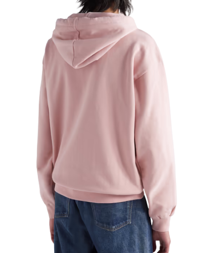 Celine Homme Logo Print Cotton Jersey Hoodie Pink