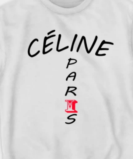 Celine Paris White And Black Logo Sweatshirts