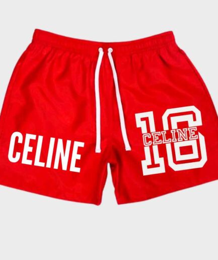 Celine Shorts 16 Red Logo Hot