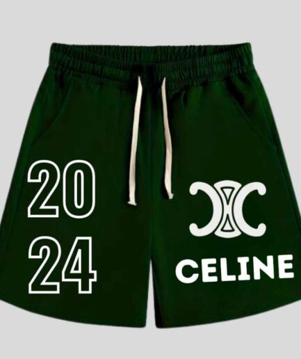 Celine Shorts Green 2024 Logo