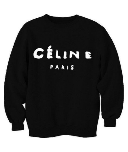 Celine Sweatshirts Basic Celine Paris