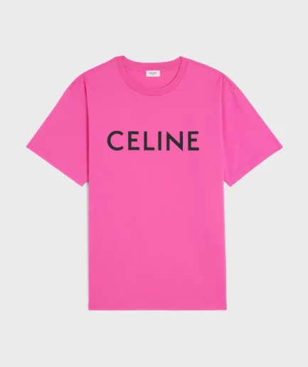 LOOSE CELINE TEE IN COTTON CRANBERRY PINK