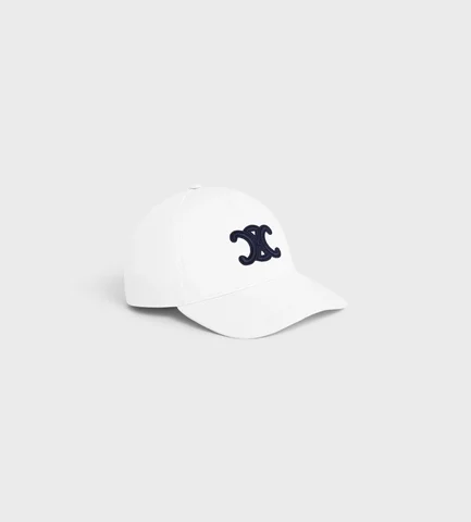 TRIOMPHE BASEBALL CAP IN COTTON WHITE