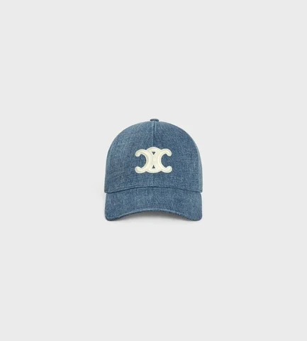 TRIOMPHE BASEBALL CAP IN DENIM UNION WASH DARK UNION WASH