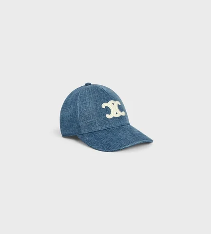 TRIOMPHE BASEBALL CAP IN DENIM UNION WASH DARK UNION WASH